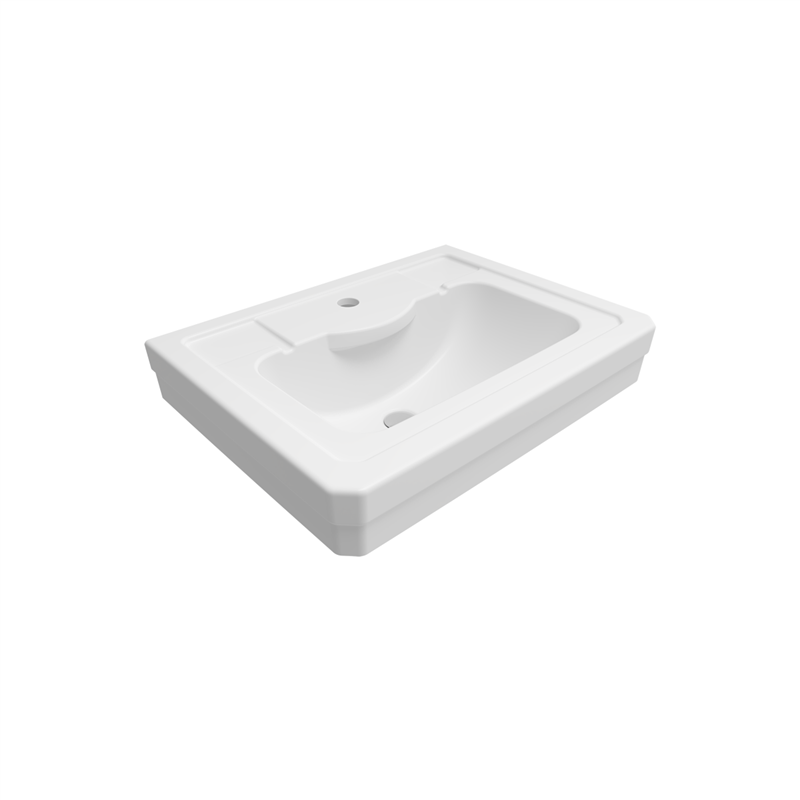 Bocchi Verona 61 cm Tek Delikli Mat Beyaz Lavabo - Bocchi (1)