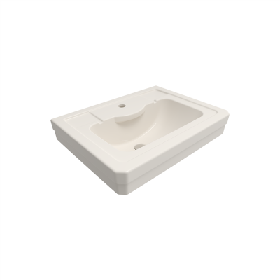 Bocchi Verona 61 cm Tek Delikli Parlak Bisküvi Lavabo - 3