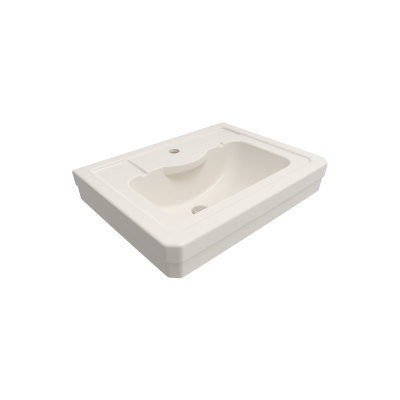 Bocchi Verona 61 cm Tek Delikli Parlak Bisküvi Lavabo - 1