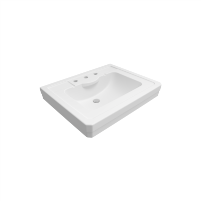 Bocchi Verona 71 cm Üç Delikli Mat Beyaz Lavabo - 3