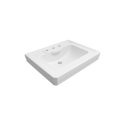 Bocchi Verona 71 cm Üç Delikli Mat Beyaz Lavabo - 1