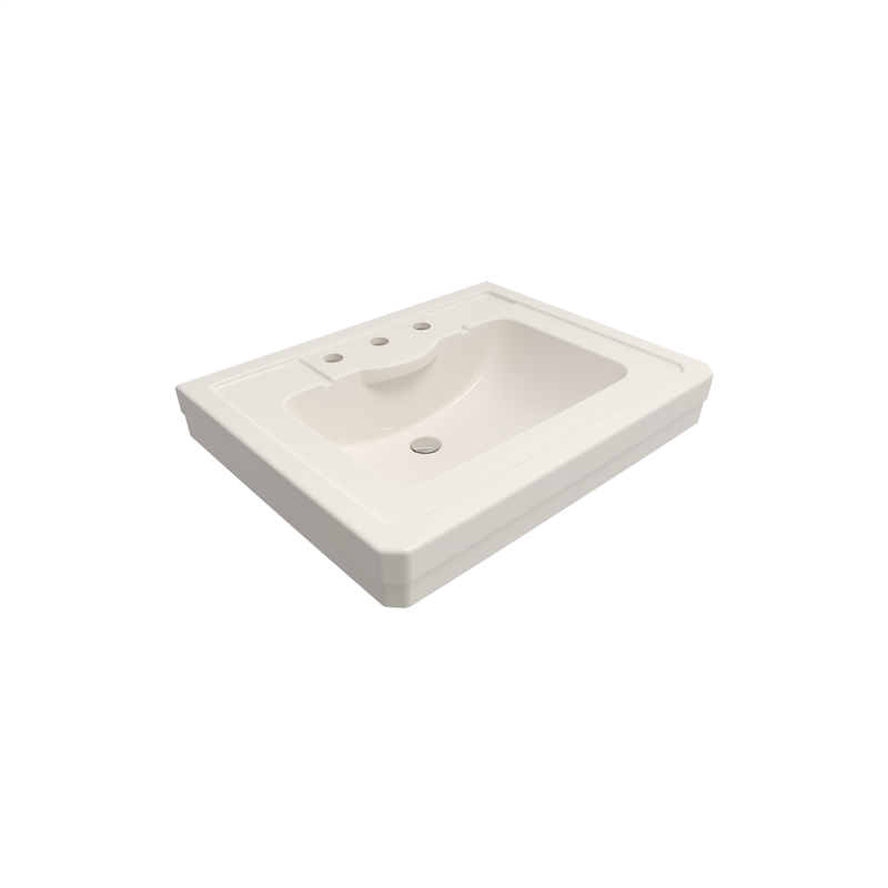 Bocchi Verona 71 cm Üç Delikli Parlak Bisküvi Lavabo - Bocchi