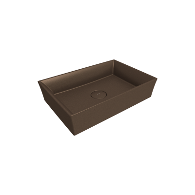 Bocchi Vessel 56 cm Dikdörtgen Mat Bronz Lavabo - 3