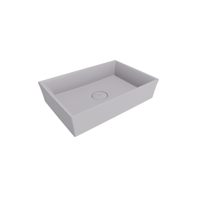 Bocchi Vessel 56 cm Dikdörtgen Mat Gri Lavabo - 2