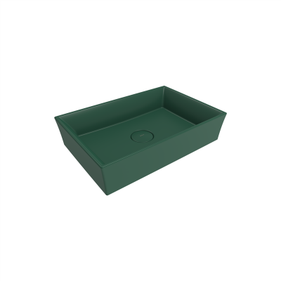 Bocchi Vessel 56 cm Dikdörtgen Mat Yeşil Lavabo - 3