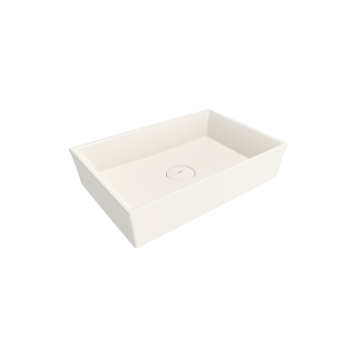 Bocchi Vessel 56 cm Dikdörtgen Parlak Bisküvi Lavabo - 1