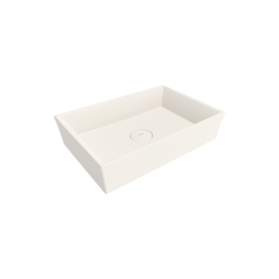 Bocchi Vessel 56 cm Dikdörtgen Parlak Bisküvi Lavabo - 2