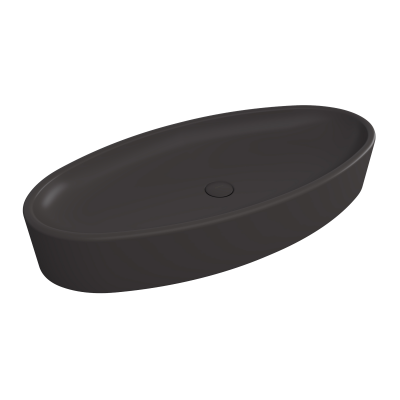 Bocchi Vessel Elips Çanak Lavabo 85 cm Mat Antrasit - 1