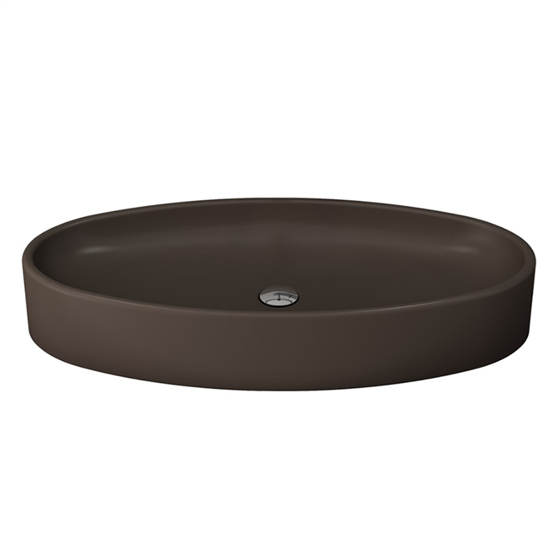 Bocchi Vessel Elips Çanak Lavabo 85 cm Mat Kahve - Bocchi (1)