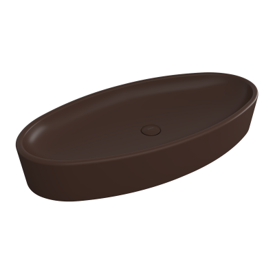 Bocchi Vessel Elips Çanak Lavabo 85 cm Mat Kahve - 1