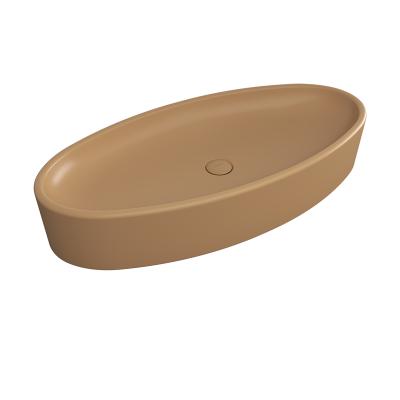 Bocchi Vessel Elips Çanak Lavabo 85 cm Mat Kaşmir - 2