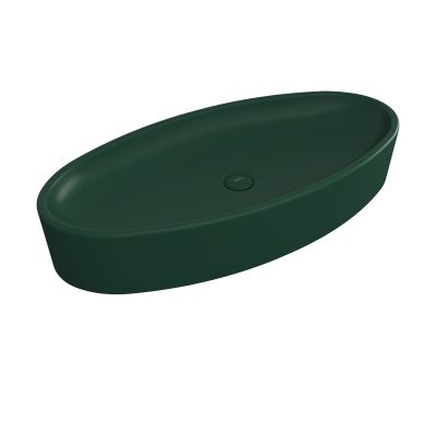 Bocchi Vessel Elips Çanak Lavabo 85 cm Mat Yeşil - 1