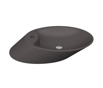 Bocchi Vessel Yatay Çanak Lavabo 72 cm Mat Antrasit - 1