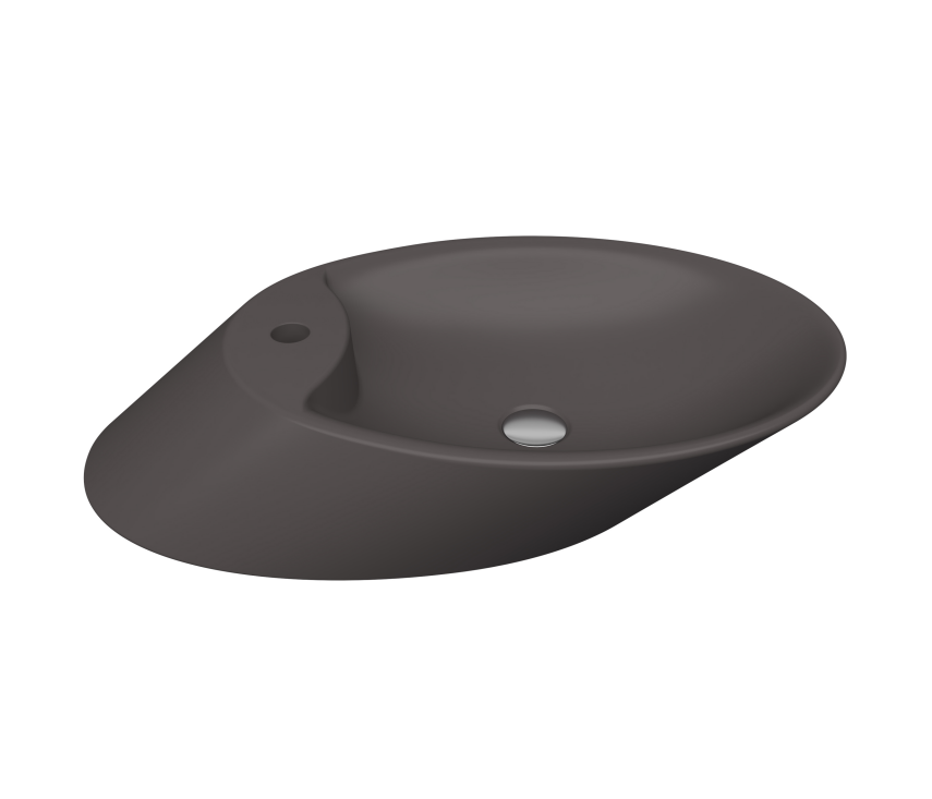 Bocchi Vessel Yatay Çanak Lavabo 72 cm Mat Antrasit - Bocchi