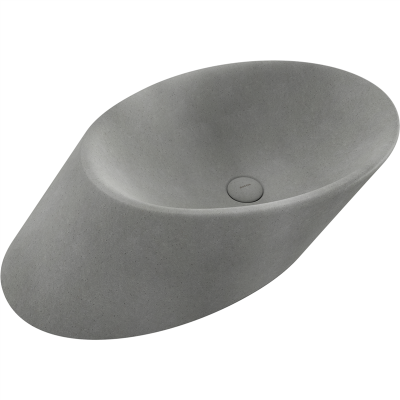 Bocchi Vessel Yatay Çanak Lavabo 72 cm Mat Beton - 3