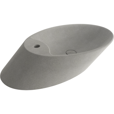 Bocchi Vessel Yatay Çanak Lavabo 72 cm Mat Beton - 2