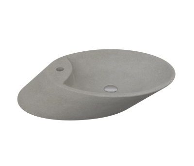 Bocchi Vessel Yatay Çanak Lavabo 72 cm Mat Beton - 1