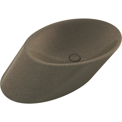 Bocchi Vessel Yatay Çanak Lavabo 72 cm, Mat Bronz - 2