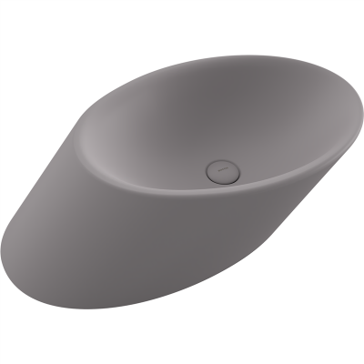 Bocchi Vessel Yatay Çanak Lavabo 72 cm Mat Gri - 3