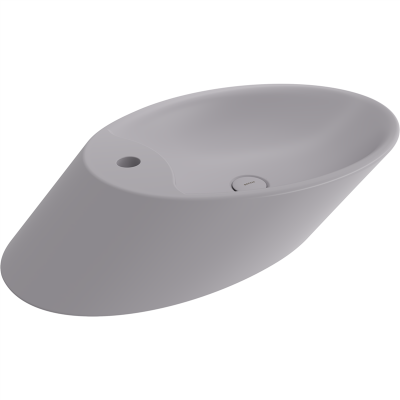Bocchi Vessel Yatay Çanak Lavabo 72 cm Mat Gri - 3