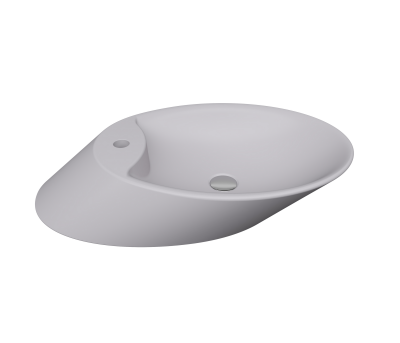 Bocchi Vessel Yatay Çanak Lavabo 72 cm Mat Gri - 1