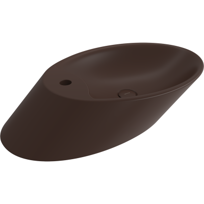 Bocchi Vessel Yatay Çanak Lavabo 72 cm Mat Kahve - 2