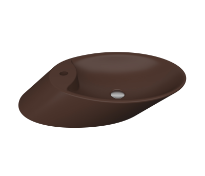 Bocchi Vessel Yatay Çanak Lavabo 72 cm Mat Kahve - 1