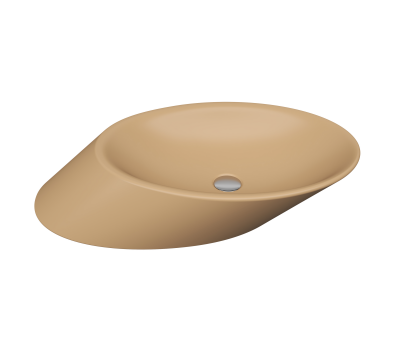 Bocchi Vessel Yatay Çanak Lavabo 72 cm Mat Kaşmir - 1