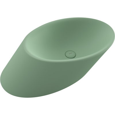 Bocchi Vessel Yatay Çanak Lavabo 72 cm Mat Mint Yeşil - 2