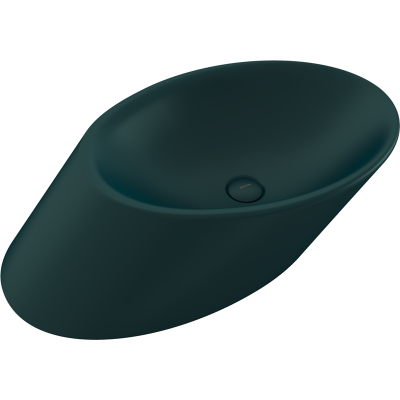Bocchi Vessel Yatay Çanak Lavabo 72 cm Mat Petrol Mavisi - 3