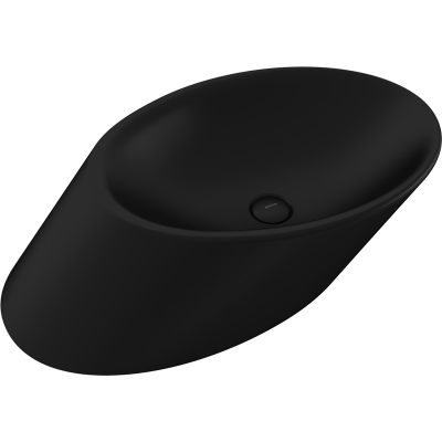 Bocchi Vessel Yatay Çanak Lavabo 72 cm Mat Siyah - 3