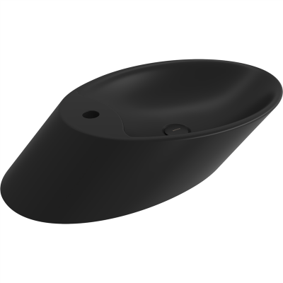 Bocchi Vessel Yatay Çanak Lavabo 72 cm Mat Siyah - 3