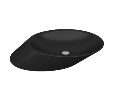 Bocchi Vessel Yatay Çanak Lavabo 72 cm Mat Siyah - 1