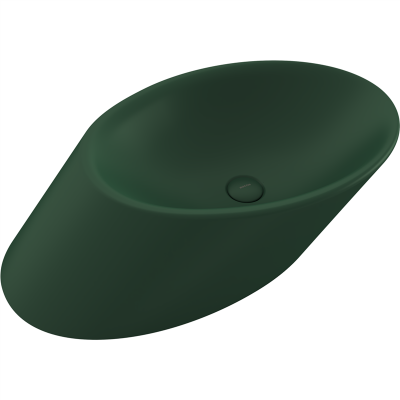 Bocchi Vessel Yatay Çanak Lavabo 72 cm Mat Yeşil - 2