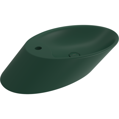 Bocchi Vessel Yatay Çanak Lavabo 72 cm Mat Yeşil - 2