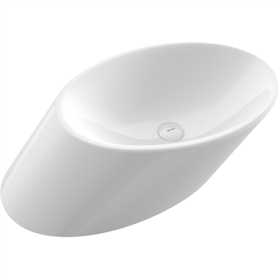 Bocchi Vessel Yatay Çanak Lavabo 72 cm Parlak Beyaz - 2