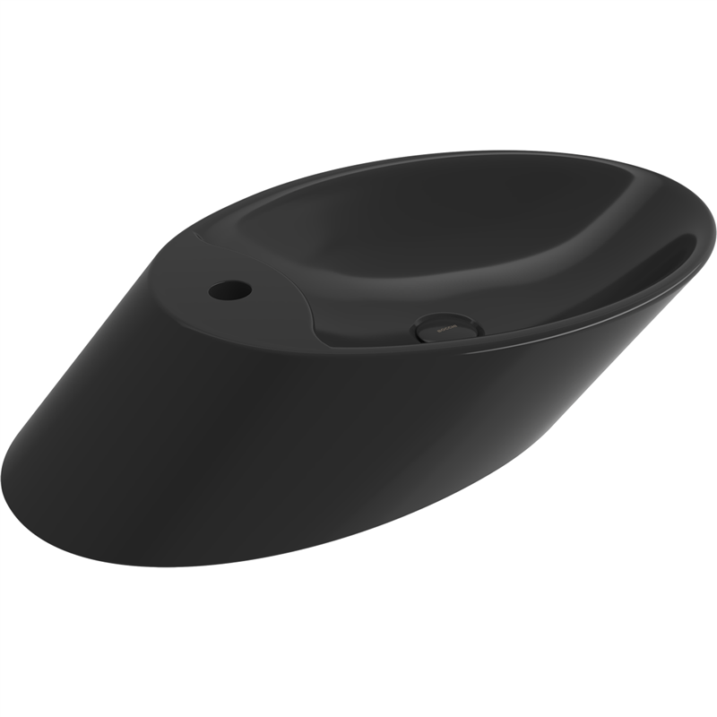 Bocchi Vessel Yatay Çanak Lavabo 72 cm Parlak Siyah - Bocchi (1)
