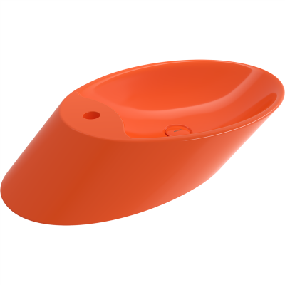 Bocchi Vessel Yatay Çanak Lavabo 72 cm Parlak Turuncu - 3