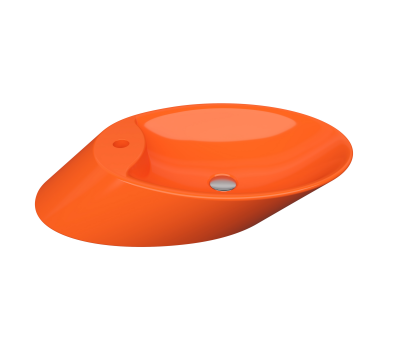 Bocchi Vessel Yatay Çanak Lavabo 72 cm Parlak Turuncu - 1