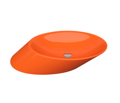 Bocchi Vessel Yatay Çanak Lavabo 72 cm Parlak Turuncu - 1
