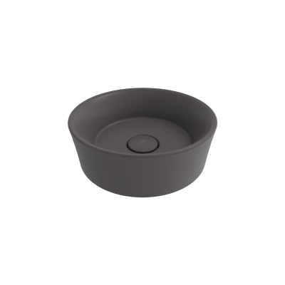 Bocchi Vessel Yuvarlak Çanak Lavabo 38 cm Mat Antrasit - 1
