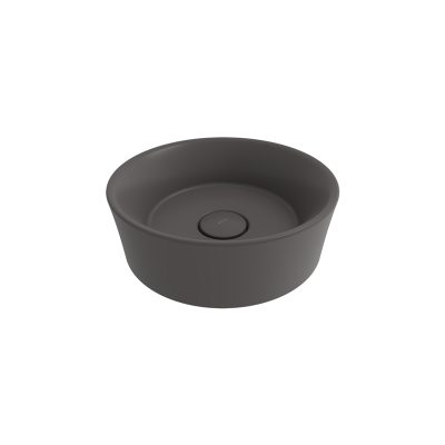 Bocchi Vessel Yuvarlak Çanak Lavabo 38 cm Mat Antrasit - 2
