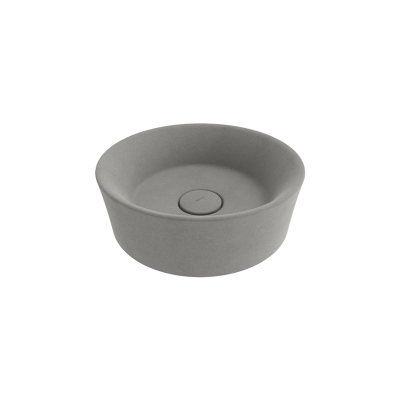 Bocchi Vessel Yuvarlak Çanak Lavabo 38 cm Mat Beton - 3