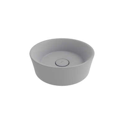 Bocchi Vessel Yuvarlak Çanak Lavabo 38 cm Mat Gri - 1