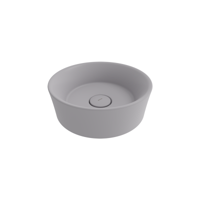 Bocchi Vessel Yuvarlak Çanak Lavabo 38 cm Mat Gri - 2