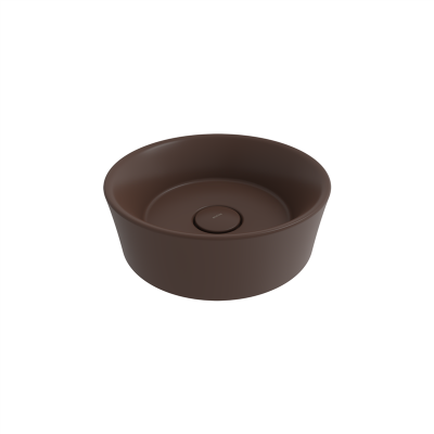 Bocchi Vessel Yuvarlak Çanak Lavabo 38 cm Mat Kahve - 2