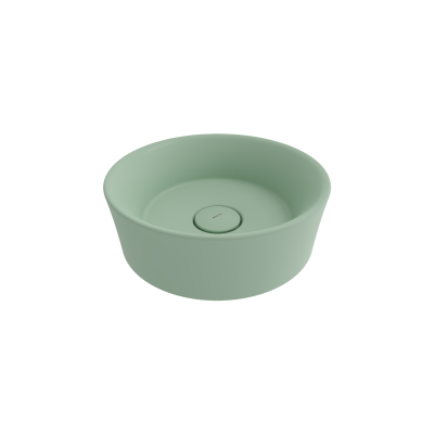 Bocchi Vessel Yuvarlak Çanak Lavabo 38 cm Mat Mint Yeşil - 1