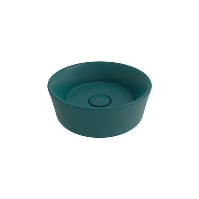 Bocchi Vessel Yuvarlak Çanak Lavabo 38 cm Mat Petrol Mavisi - 2