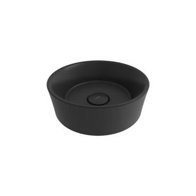 Bocchi Vessel Yuvarlak Çanak Lavabo 38 cm Mat Siyah - 1