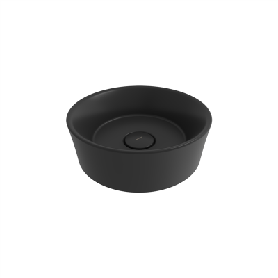 Bocchi Vessel Yuvarlak Çanak Lavabo 38 cm Mat Siyah - 3